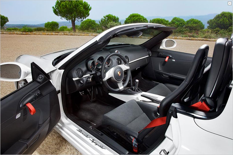 The Boxster Spyder features a 34litre sixcylinder with Direct Fuel 