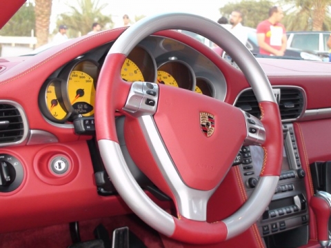 Porsche 997 Turbo In Speed Yellow With Carrera Red Interior